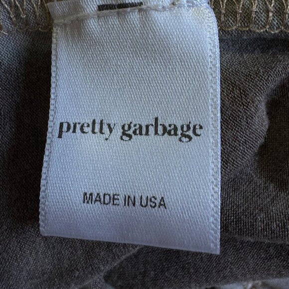 Pretty Garbage Tie Dye T-Shirt Mini Dress Purple Teal White Rouching at Side   S - Picture 7 of 8